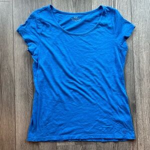 Vineyard Vines Women’s Slub Scoop Crew Neck Short Sleeve T-shirt Blue Size Small